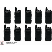 Zetcom N446 Pmr Deprem ve Acil Durum El Telsizi (10'lu Set)