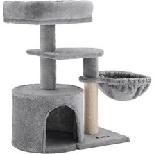 Odea Küçük Kedi Ağacı Tırmalama Direği, 68 cm Açık Gri Renk
