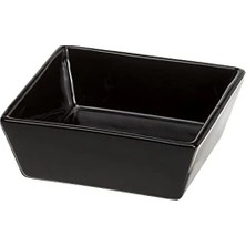 Odea 14 x 14 x 5 cm Boyutunda Siyah Seramik Mama Kabı, 0,5 L