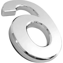 Odea Yapışkanlı Küçük Kapı Numarası 50 mm Krom Renk Numara 6