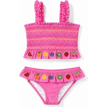 Soleda Upf 50+ Meyve Nakışlı Kız Çocuk Bikini