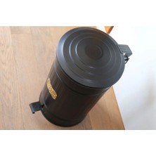 Yıldıray Metal Galvaniz Metal Pedallı Çöp Kovası 30 Litre Siyah