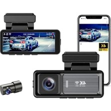 Odea Mini Wifi Gps Dash Kamera - 4K Ön Kamera & 1080P Arka Kamera