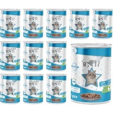 Odea Jöleli Balıklı Kedi Konserve Mama - 400 gr x 12 Adet