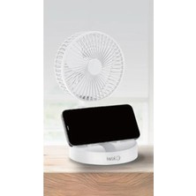 Odea Şarjlı Katlanabilir Mini Fan, Masa Üstü Vantilatör, Sessiz Çalışma