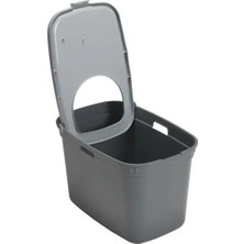 Odea Modern Kapalı Kedi Tuvaleti, Gri/açık Gri, 59 cm