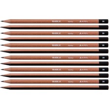 Adel Yuvarlak Kurşun Kalem 2B 12'li Paket Blackline Karma Renkli ve Kullanışlı