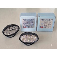 Reycar 2 Adet Ultra Parlak Oval Led Çalışma Lambası Off-Road İş Makinesi Traktör Tepe Lambası IP67 Su Geçirmez