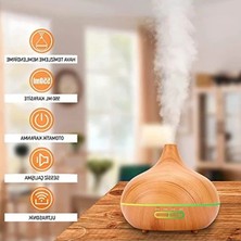 Odea 500 ml Ultrasonik Hava Nemlendirici, Otomatik Kapanma, Ayarlanabilir Zamanlayıcı ve Işıklı Buğu