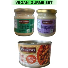 Çınar Food 3'lü Vegan Gurme Set (1 Adet Dereotlu Humus, 1 Adet Babagannuş, 1 Adet Nohut Pilaki)