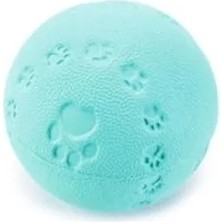 Odea Kauçuk Sesli Top Oyuncağı, Turkuaz Renk, 7,5 cm