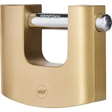 Odea Yale Y114B/90/127/1-90MM Oval Kayar Pimli Pirinç Asma Kilit - Yüksek Koruma - Sertleştirilmiş Çelik Halka - 3 Anahtar, Sarı