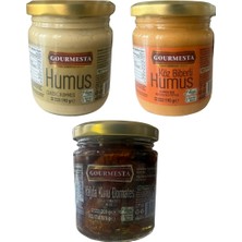 Çınar Food 3'lü 210 cc Set (1 Adet Klasik Humus, Köz Biberli Humus, Yağda Kuru Domates)