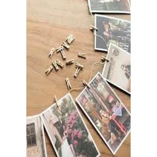 Odea Doğal Ahşap Dekoratif Mandal Seti, 50 Adet