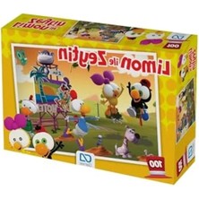 Odea 100 Parça Limon Zeytin Temalı Çocuk Puzzle, Eğlenceli Oyun
