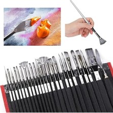 Odea 24 Parça Sanat Fırçası Seti - Alüminyum Kısımlı Çanta ile