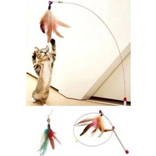 Odea 90 cm Uzunluğunda Çıngıraklı Kedi Oltası - Eğlenceli ve Interaktif