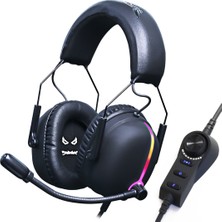 Rush TUSSLE RHX71 USB 7.1 Surround Kulaküstü Oyuncu Kulaklık 2,05 m Kablo Uzunluğu ile Siyah RGB