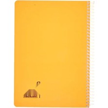 Odea 144 Yapraklı Turuncu Spiralli Defter - Çizgili