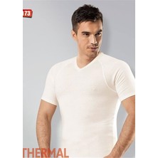Namaldı 173 Erkek V Yaka Termal Kısa Kol İçlik Siyah %62 Polyester %32 Viscon %6 Elastan