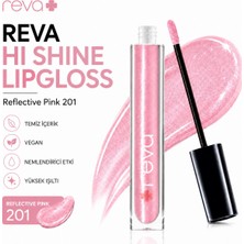 Reva Işıltılı Dudak Parlatıcısı - Hi-shine Lip Gloss Reflective Pink - No: 201 - Vegan & Temiz Içerik