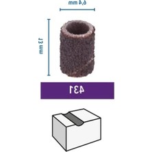 Odea Bant Zımpara, 6,4 Mm, Ahşap ve Plastik Için 60 Kumlu, 6'lı