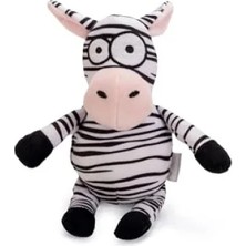 Odea Sesli Zebra Peluş Köpek Oyuncağı, Siyah/beyaz, 25X12X9,5CM