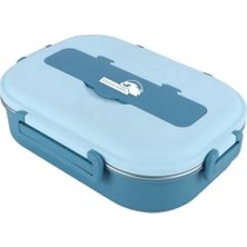 Odea 1000 ml Kapasiteli Paslanmaz Çelik Lunchbox ve Çelik Kaşık