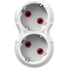 Odea 2'li Topraklı Golyat Priz, 220-240V, 16A