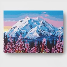 Odea Dağ Manzarası Temalı Sayılarla Boyama Seti, 50X70 cm