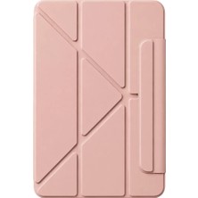 TKÇ Mey Ithalat®   iPad 2025 10.9 10.nesil (A16) Edz Manyetik Standlı Tablet Kılıfı - Rose Gold