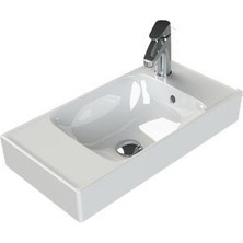 Turkuaz Seramik Turkuaz Cerastyle Sharp Etajer Uyumlu Damlalıklı Lavabo 60*30 cm