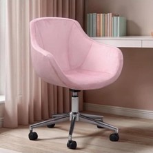 Odea Bilgisayar ve Çalışma Koltuğu – Pembe Renk, Krom Ayak