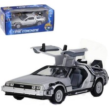 Oyuncakmatik Geleceğe Dönüş Model Araba 1/24 Ölçekli Metal Delorean Efsane Araba