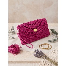 Talin Handmade Hasır El Çantası 16X22 cm | Çelik Kapamalı El Yapımı Örgü Clutch Çanta