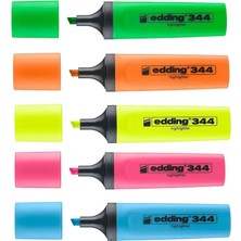 Edding 344 Fosforlu Kalem 5'Li Kutu 5 Renk