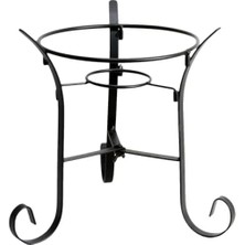 Odea Metal Standlı Cam Gazing Küre, 25,4 Cm, Siyah
