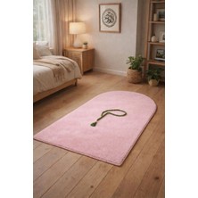 Lugmo Seccade Namaz Halısı Yıkanabilir Kaymaz Taban Peluş 70X120 cm Pembe