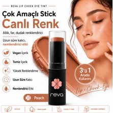 Reva Çok Amaçlı Stick Allık, Far, Dudak Renklendirici Peach/lip Cheek Eye Tint-vegan & Temiz Içerik Rv111