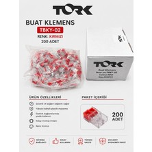 Tork 200 Adet 1,0-2.5mm2 Kırmızı Buat Içi Yaylı Klemens Tbky-02