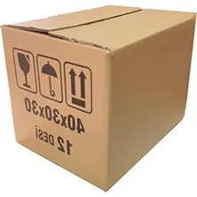 Odea 40X30X30 cm Boyutunda 12 Desi Çift Oluklu Karton Koli, 10 Adet