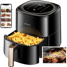Premini Yüksek Kapasiteli 5l Airfryer, 1500W, Siyah, Sağlıklı ve Hızlı Pişirme