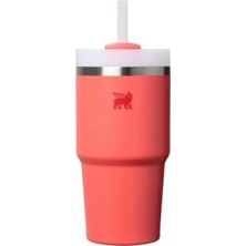 Odea Pipetli Termos Bardak - 0.60 Litre, Mercan Renk