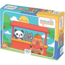 Odea Kawaii Capybara Temalı 100 Parça Çocuk Puzzle Seti