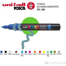 Uni-Ball Uni Posca Gümüş Renk Boyama Markörü 1M PC-1M Modeli Kolay Kullanım ve Eğlenceli Çizim