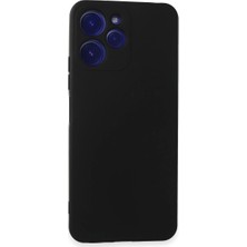 Starseven Redmi 12 Kılıf Nano Içi Kadife Silikon - Siyah