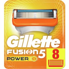 Gillette Fusion Power 8'li Yedek Tıraş Bıçağı Karton Paket Erkekler İçin Hassas Tıraş Deneyimi