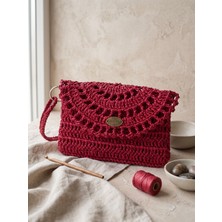 Talin Handmade Hasır El Çantası 16X22 cm | Çelik Kapamalı El Yapımı Örgü Clutch Çanta