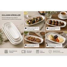 Gourmet Dikdörtgen Kayık Tabak 17*11,5 cm 6 Adet GRM17DKY