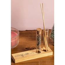 Odea Mottolu Çiçekli Dekoratif Set - Bambu Oda Kokusu Şişesi